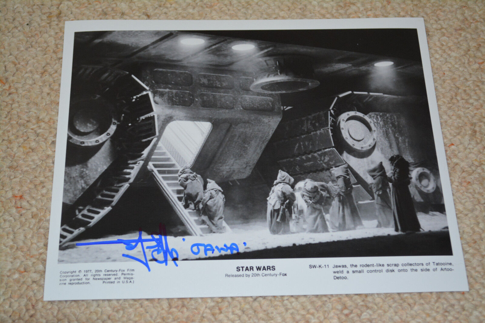 RUSTY GOFFE signed autograph In Person 8x10 20x25 cm STAR WARS JAWA