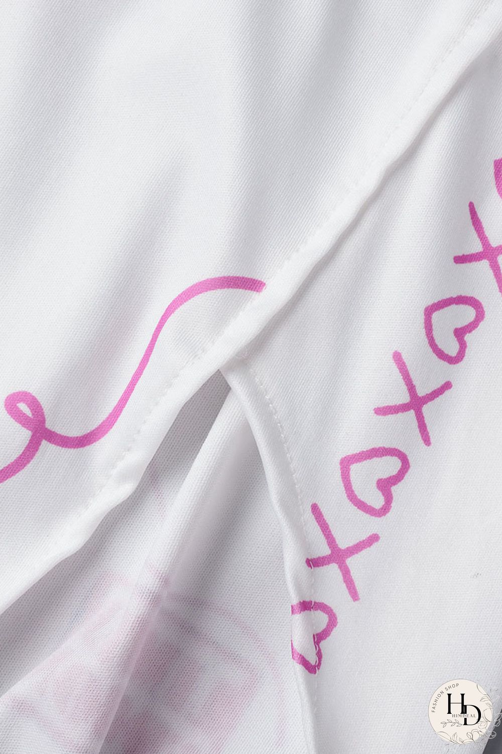 Black Sexy Print Patchwork Buckle Slit Short Sleeve Two Pieces