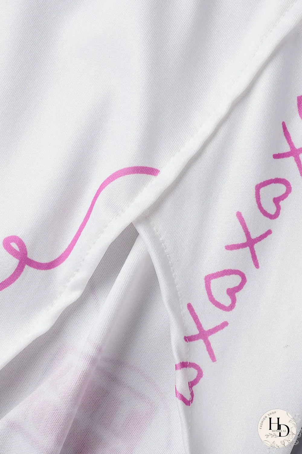 Black Sexy Print Patchwork Buckle Slit Short Sleeve Two Pieces