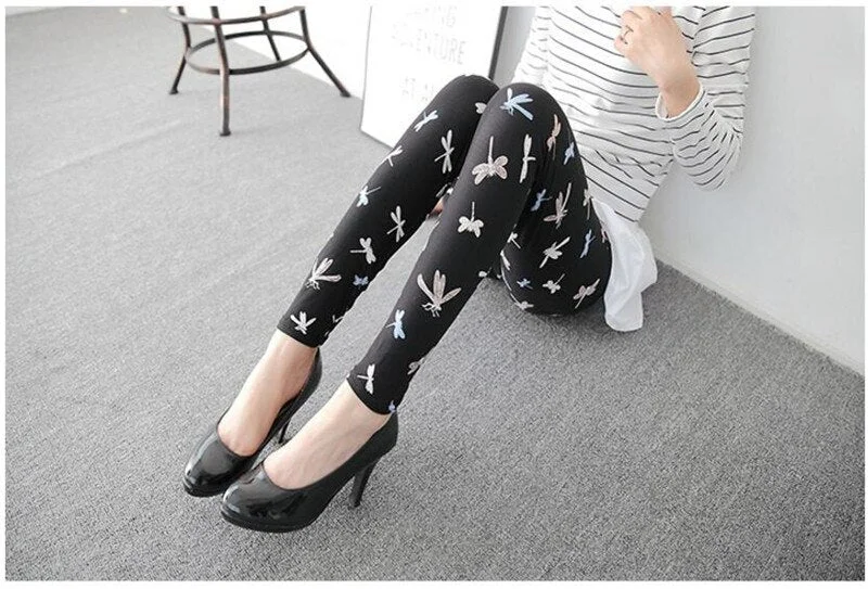 CUHAKCI Floral Sexy Pants Printed Legging Women Love Fitness Leggins Push Up Trousers Casual High Quality Sport