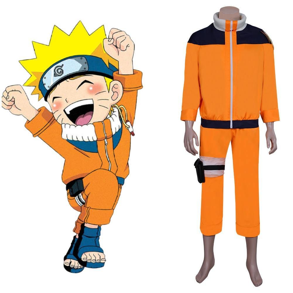 Naruto Uzumaki Cosplay Kostüm Outfits Halloween Karneval Kostüm Set