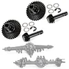 AMK Aluminum Front & Rear Axles CNC Complete Axle Set for 1/10 RC Crawler Car Axial SCX10 II RGT 86100 Redcat GEN8 Element Enduro CC01 (Silver Front Rear Axle)