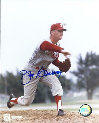 Jim Bunning Signed Autographed Philadelphia Phillies 8x10 Photo Poster painting - Deceased 2017