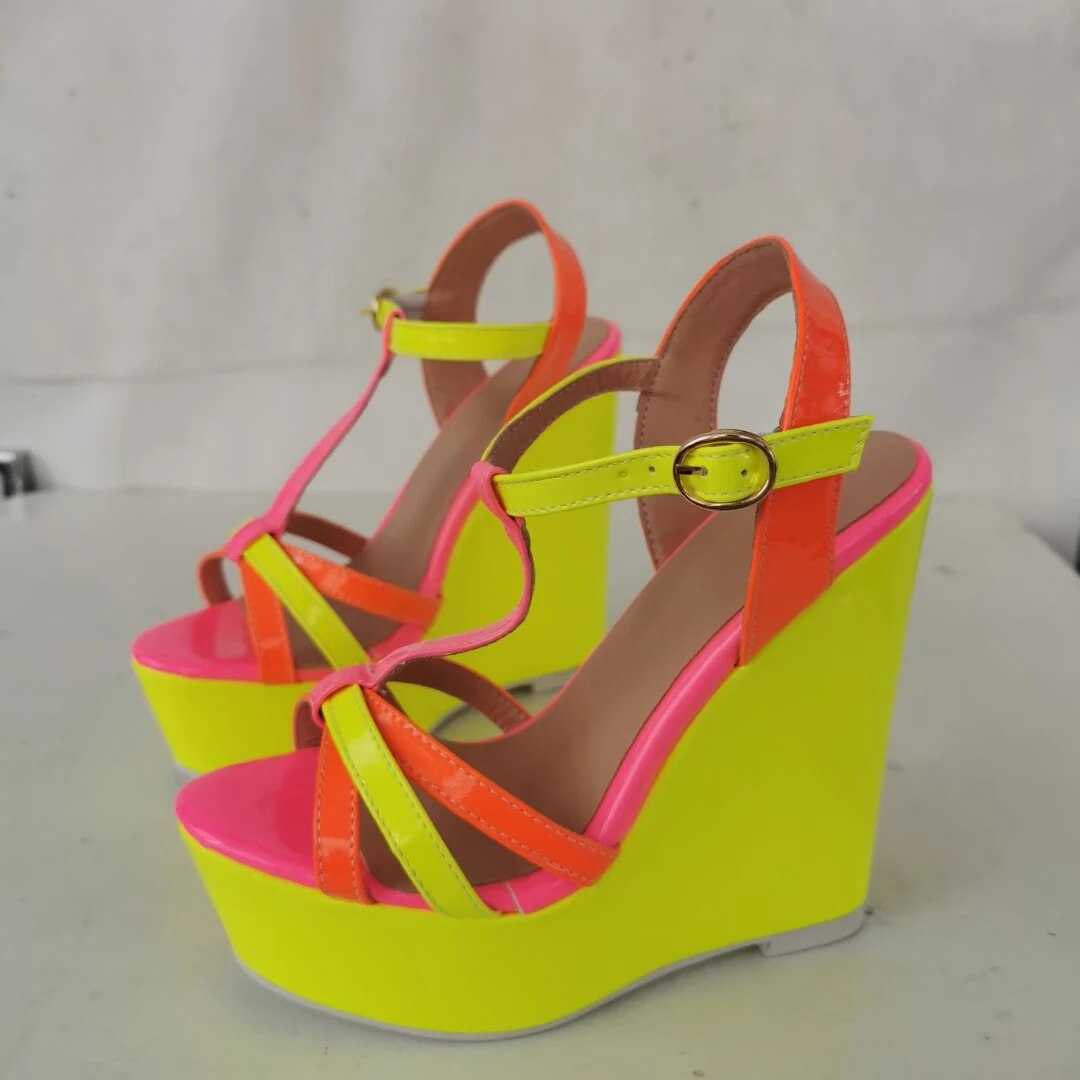 TAAFO Women's Sandals Women's Shoes Wedge Heel Sandals Multicolor show