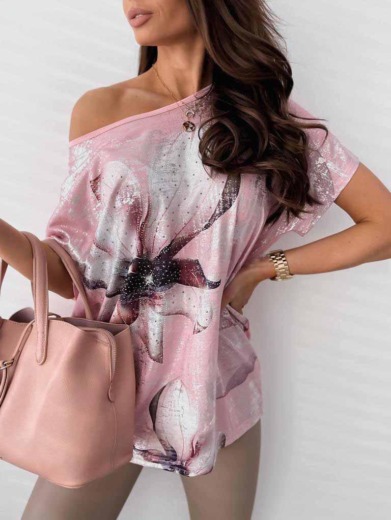 Women Half Sleeve V-neck Solid Color Dress