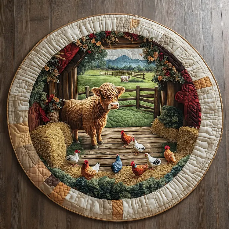 Forest Guardian Quilted Round Mat NCU0NTV361