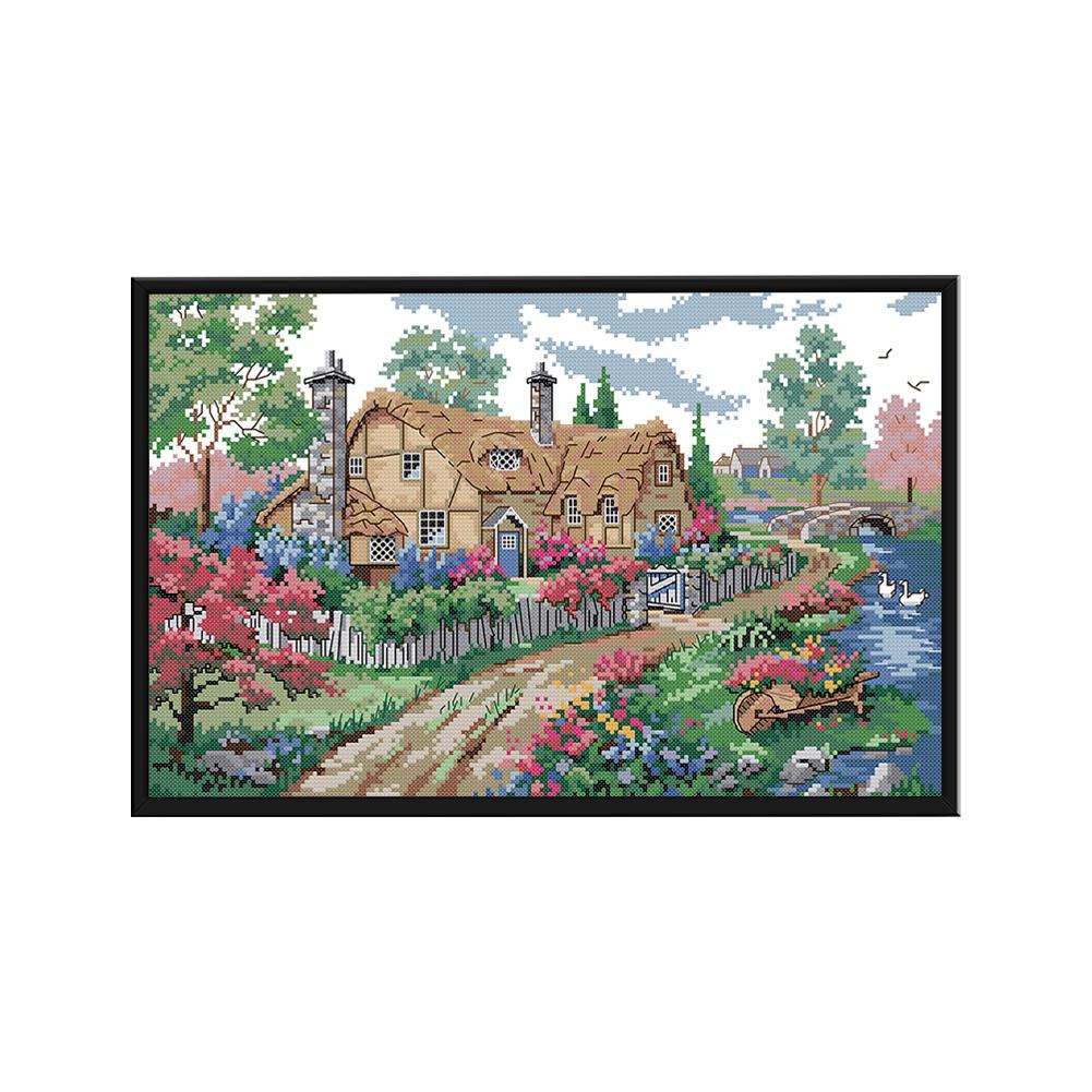 

hot air balloon - 14CT Stamped Cross Stitch - 19*29cm, 501 Original