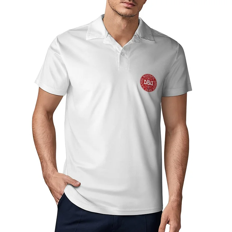 Danemark Polo De Golf À Séchage Rapide Coupe Homme Blanc