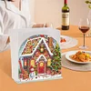 Acrylic Christmas House Diamond Painting Paper Towel Napkin Holder for Art Crafts