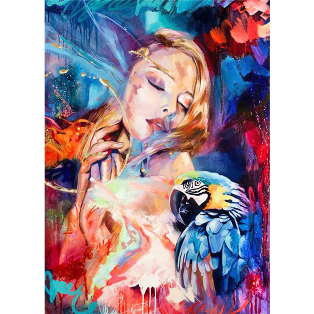 

Woman Parrot - Round Drill Diamond Painting - 30*40CM, 501 Original