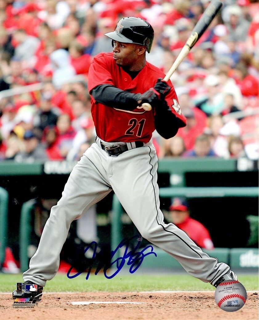 Signed 8x10 MICHAEL BOURN Houston Astros Autographed Photo Poster painting - COA