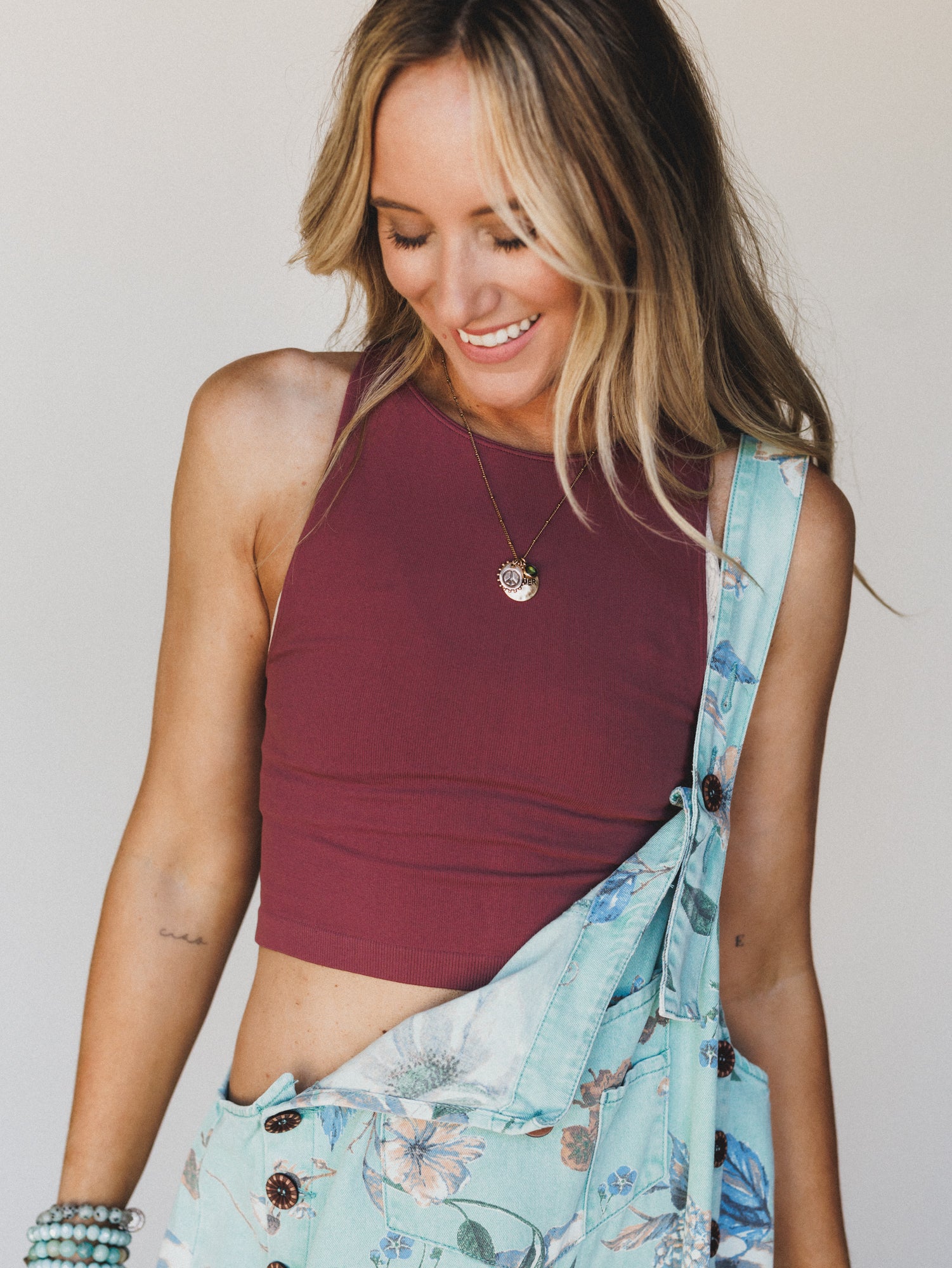 High Neck Seamless Brami - Dark Mauve