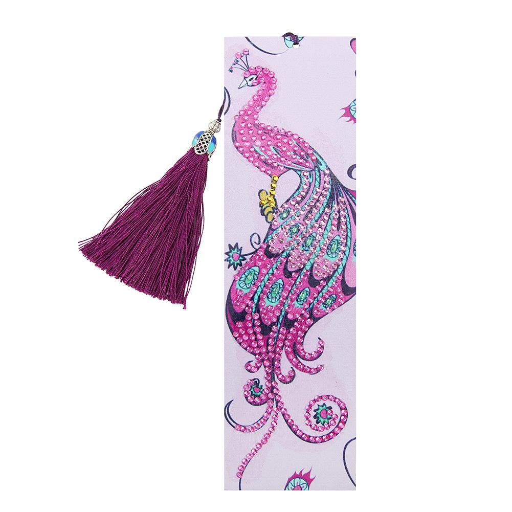 

Peafowl-DIY Creative Diamond Tassel Bookmark, 501 Original