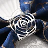 Golden Silver Hollow Rose Catering Napkin Ring