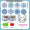 (US Local)8Pcs Wooden Snowflake Diamond Painting Coasters for Art Craft for Home Office