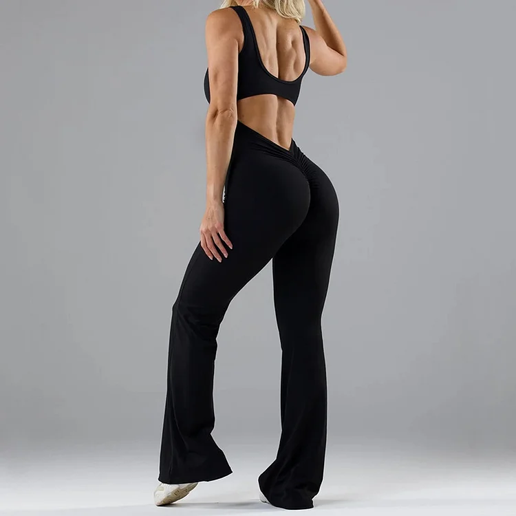 Women's Fashion Tight Yoga Jumpsuit Casual Hollow Seamless Sports Slim Slim Jumpsuit Women socialshop