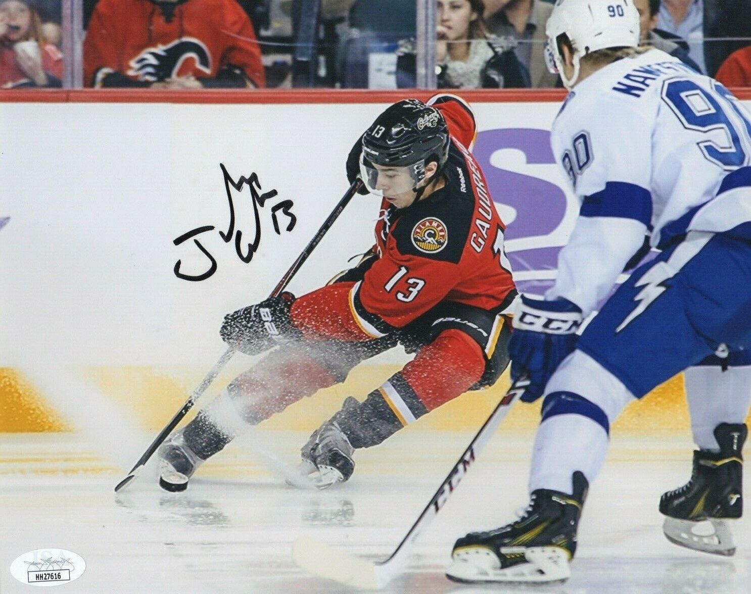 Calgary Flames Johnny Gaudreau Autographed Signed 8x10 Photo Poster painting JSA COA #6