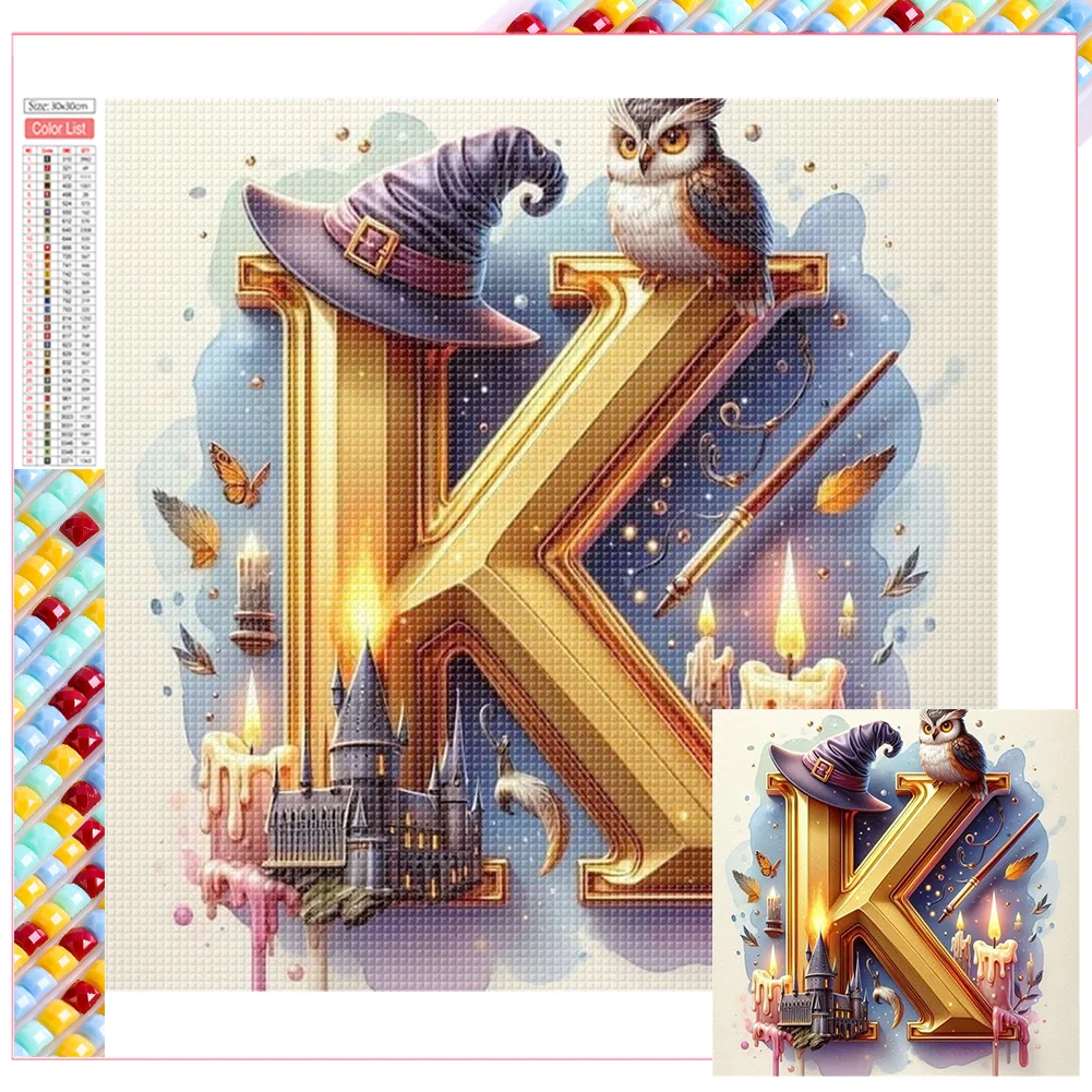 Diamond Painting - Full Square Drill - Harry Potter Letters(Canvas|35*35cm)