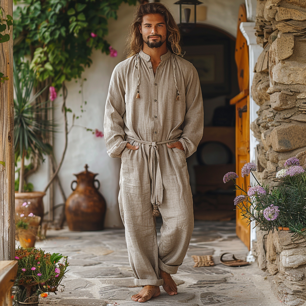 Linen Casual Jumpsuit-inspireuse