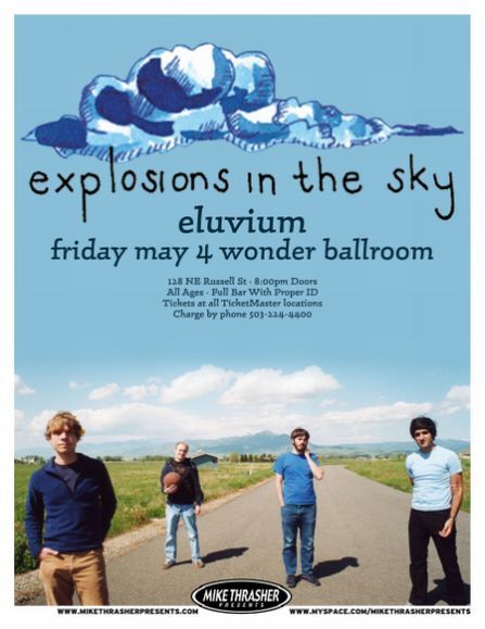 EXPLOSIONS IN THE SKY 2007 Gig POSTER Portland Oregon Concert