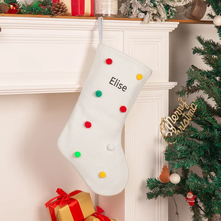 Customized 1 Name Christmas Stocking Ornament Fireplace Decorations Personalized Christmas Gift for Family Friends