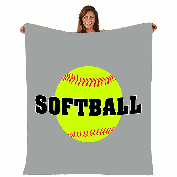 Personalized Softball Blanket for Comfort & Unique| BKKid170