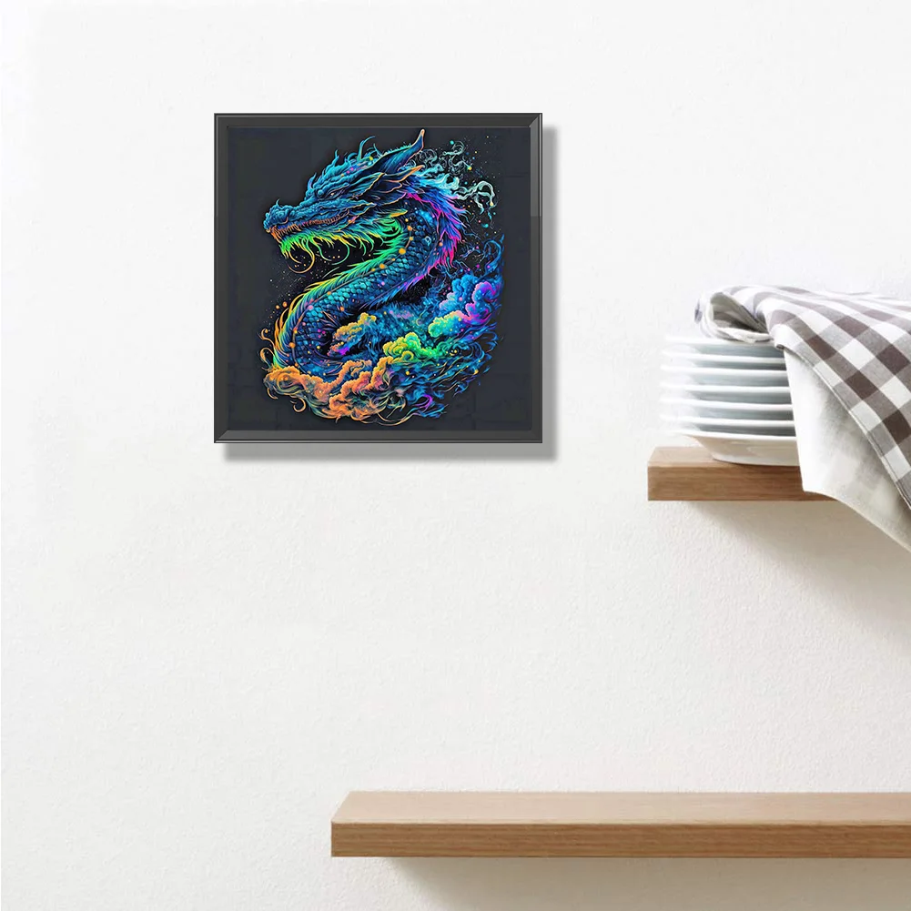 Diamond Painting - Full Round Drill - Dragon(Canvas|30*30cm)