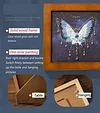 3D DIY Bead Embroidery Butterfly With Frame Home Decor Gift Tabletop Display Kit(Include Embroidery Hoop)