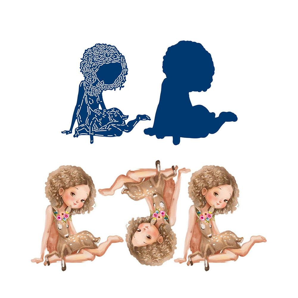 

Girl and Fawn - Paper Craft Cutting Dies, 501 Original
