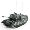 Giant Remote Control Tank: 1:18 Scale Realistic Alloy Model with Metal Tracks, Smoke and Launch Effects, Rechargeable Military Vehicle