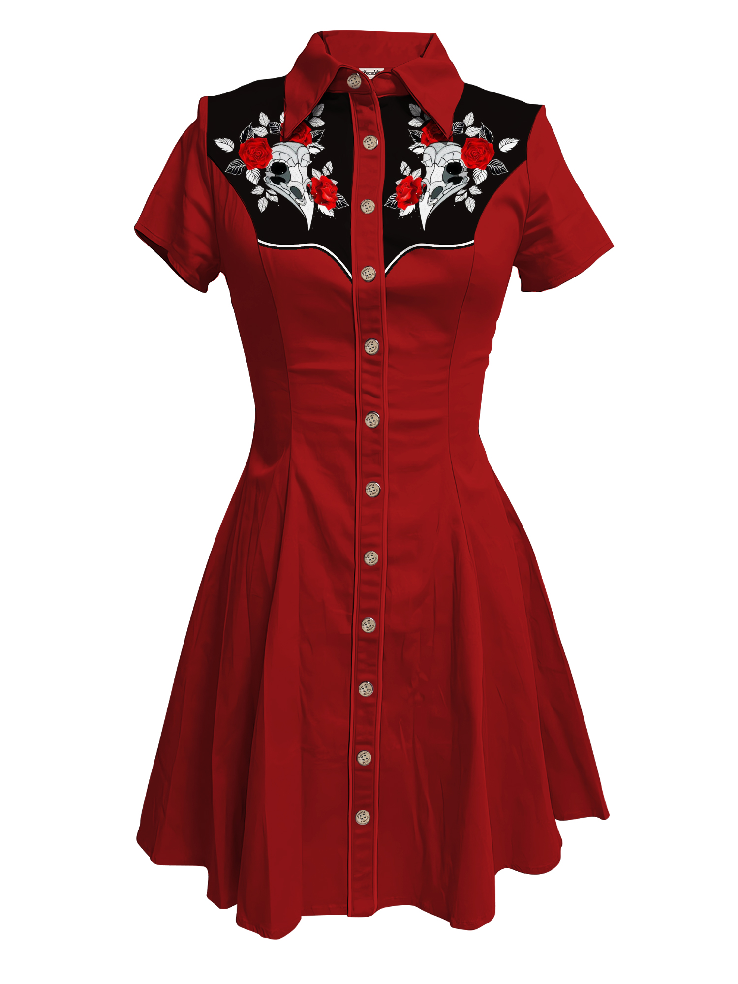 Bird Skull Flower- 100% Cotton Dress