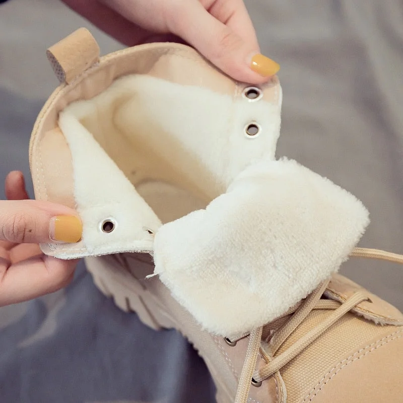 Plus velvet sneakers women 2021 women's winter plus velvet thick Martin boots snow cotton shoes short boots snow boots