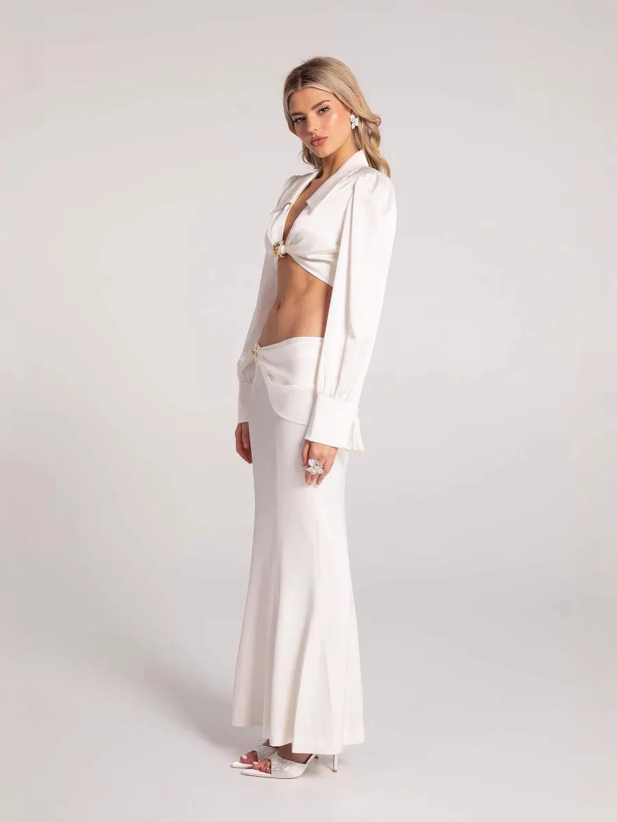 Brownm Exploding Autumn And Winter New High-Waisted Densate High-End Fashion Set Sexy Ass Even