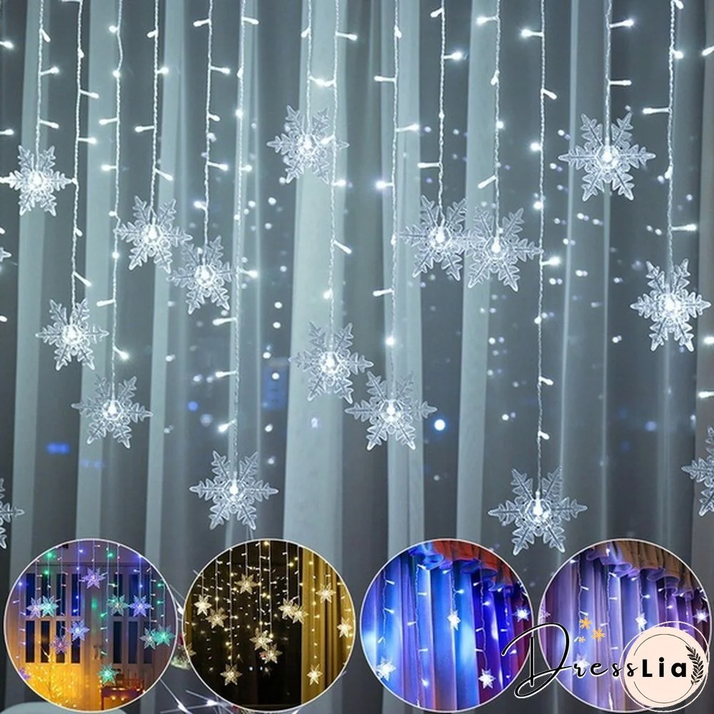 New Fairy String Lights Christmas Snowflake LED String Lights Snow Lights Christmas Tree Decorations