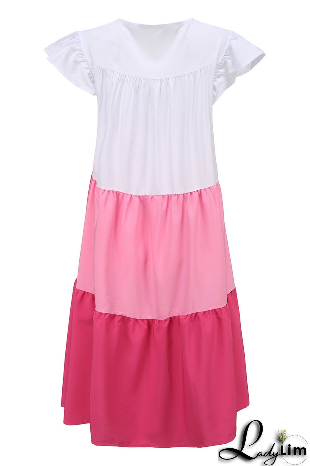 Green Casual Solid Split Joint O Neck A Line Dresses