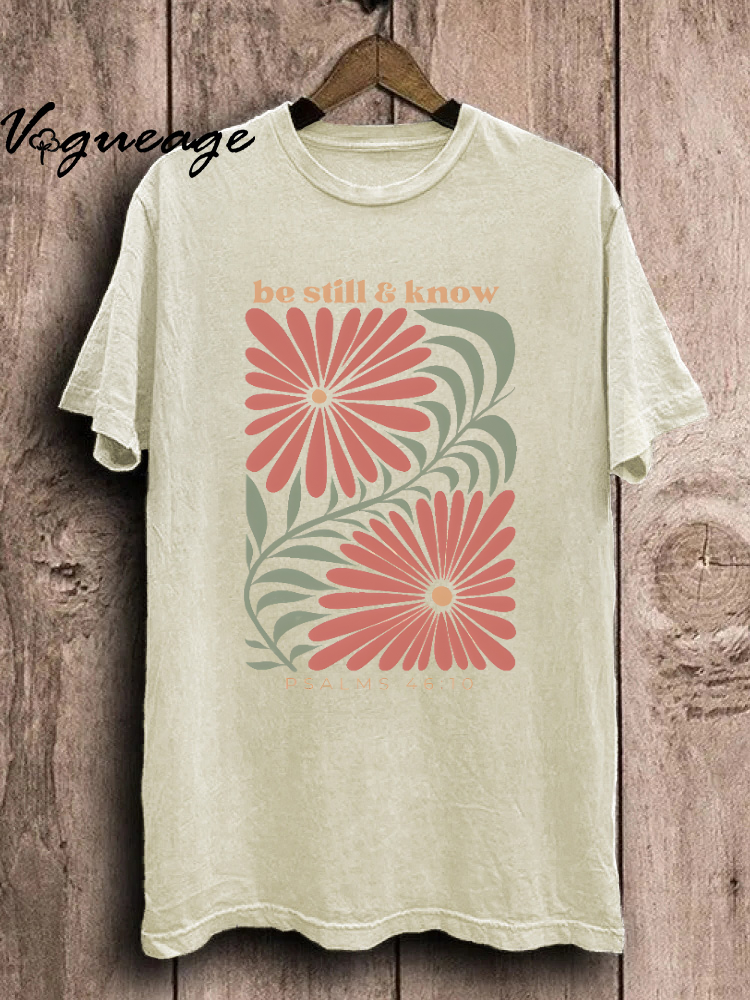 Be Still And Know Unisex Washed T-Shirt