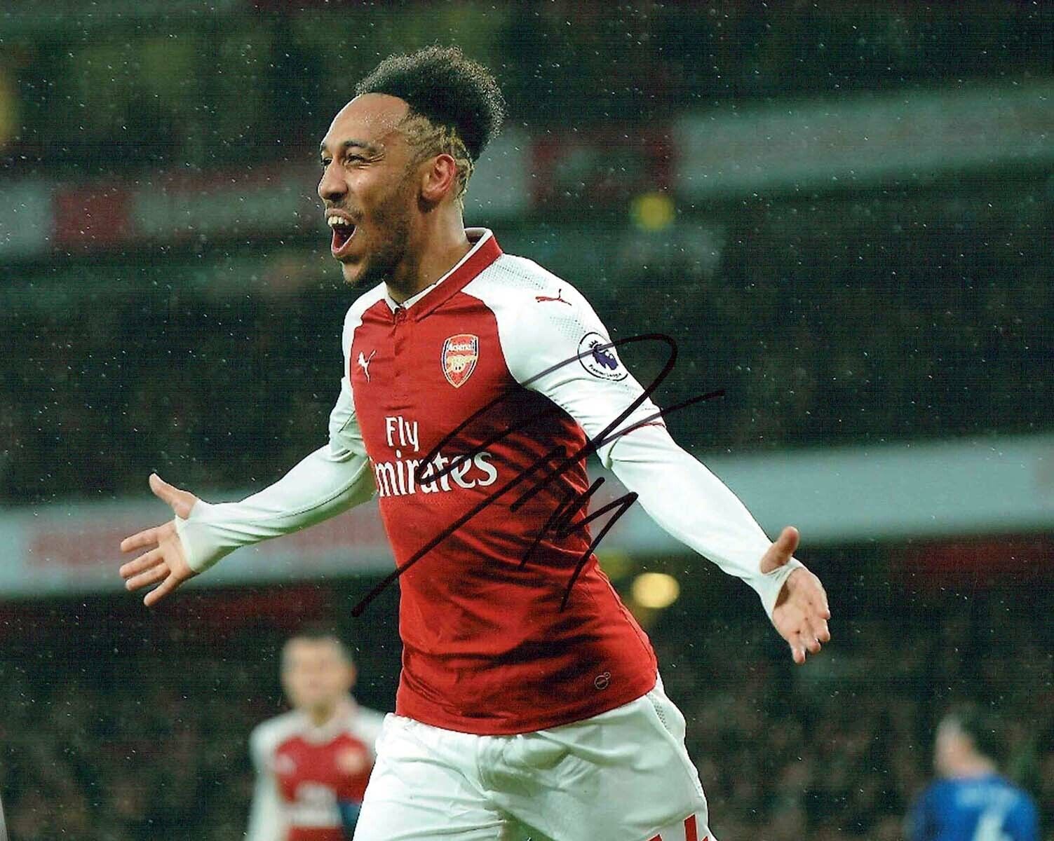 Pierre Emerick AUBAMEYANG Signed Autograph 10x8 Photo Poster painting 1 AFTAL COA Arsenal