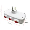 3 Horizontal Socket Power Adapter Power Converter Socket for Living Room Bedroom