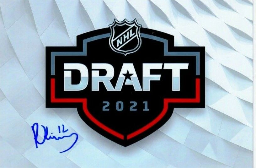 RILEY KIDNEY autographed SIGNED 2021 NHL Draft 4x6 Photo Poster painting MONTREAL CANADIENS