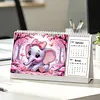 Elephant Diamond Art Monthly Flip Tabletop Calendar January 2027 - December 2028 Small Desktop Calendar Planner 24 Months for Living Room Bedroom Office Desk Gift Giving