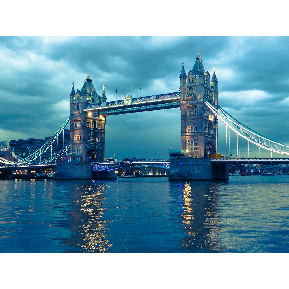 

(Multi-Size) London Bridge - Round/Square Drill Diamond Painting - 40*30CM, Round diamond 30*40cm, 501 Original