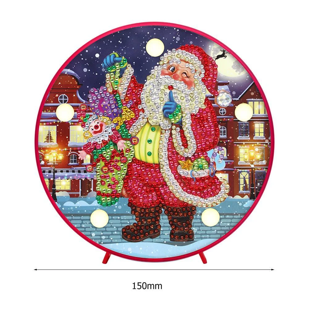 DIY LED Lamp - Partial Drill Special Shape - Christmas Decor