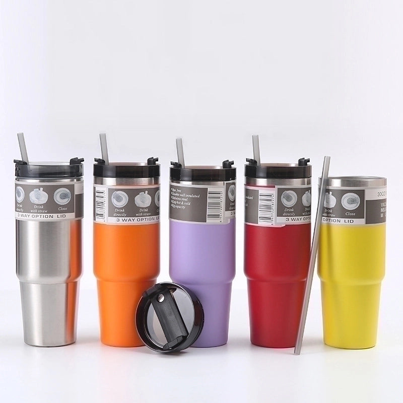 Casual Vacation Multicolor Stainless Steel Water Bottles 1 Piece