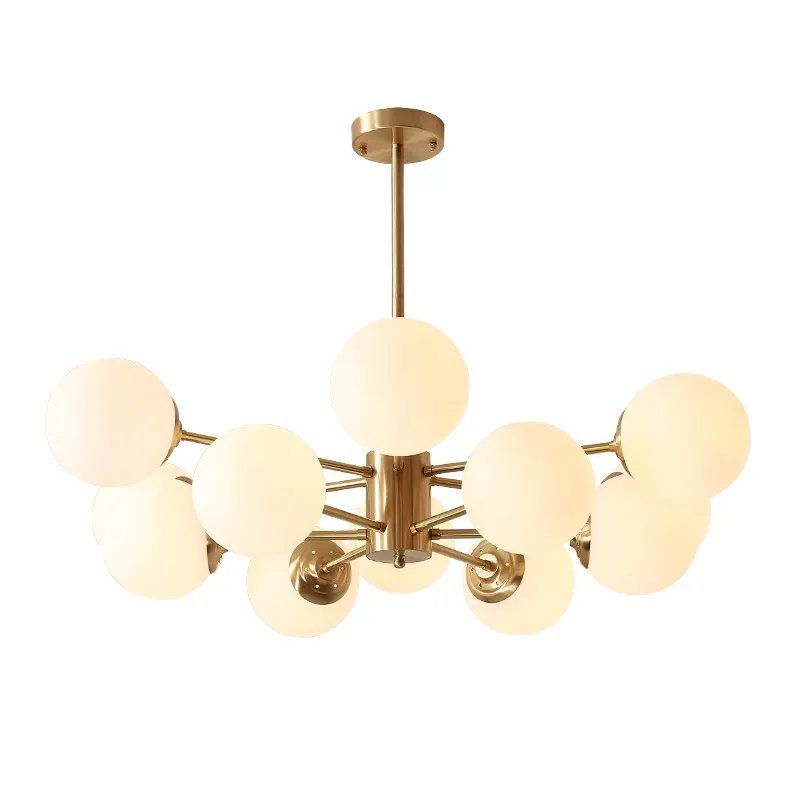 Opal Glass Ball Chandelier