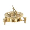 Imported pure brass sundial compass retro outdoor portable mini compass ornaments