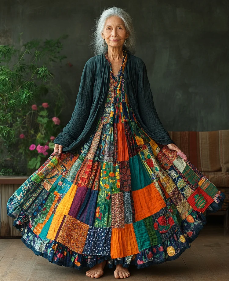 02.25.281 - Color Blocked Linen shirt Dress main image 1