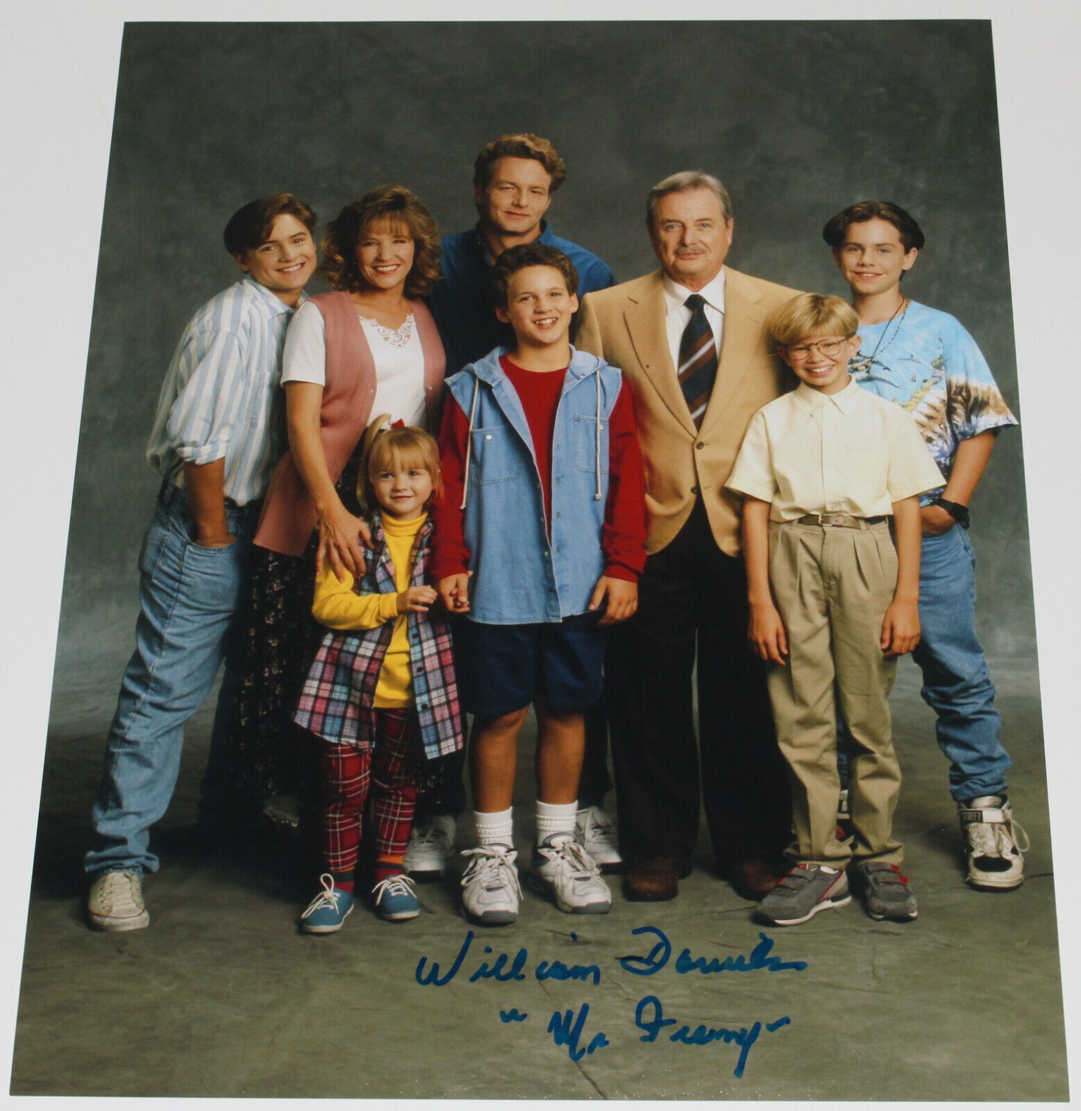 WILLIAM DANIELS SIGNED BOY MEETS WORLD CAST MR. FEENY 11X14 Photo Poster painting B w/COA PROOF