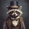 Raccoon-11CT Stamped Cross Stitch 40*40cm(Anthropomorphic Animal) tapestrymarket