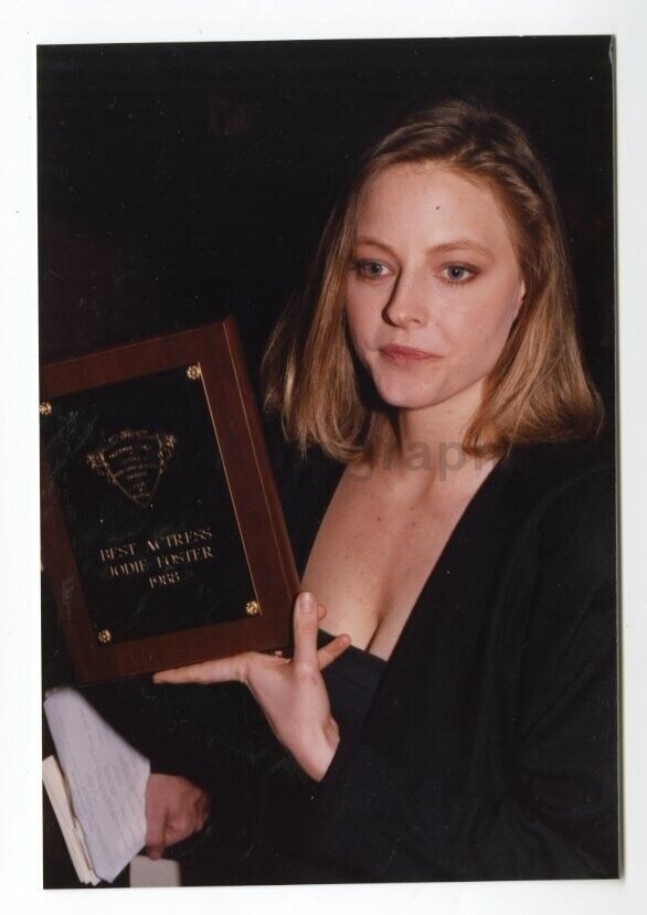 Jodie Foster - Candid Photo Poster painting by Peter Warrack - Previously Unpublished