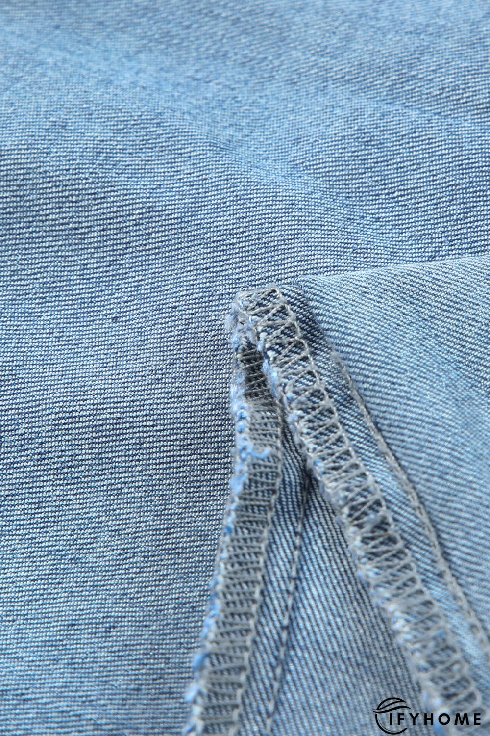 Sky Blue Plus Size Distressed Flare Jeans | IFYHOME